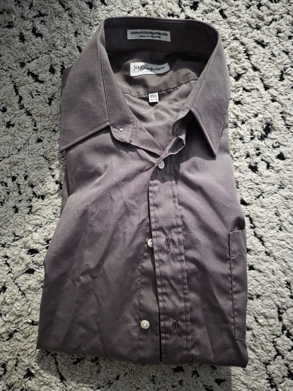 Yves Saint Laurent Grey Button-Up Shirt